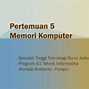 Sebutkan Cara Kerja Memori Komputer